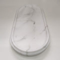 White Marble Jewelry Tray – Luxury Natural Stone Vanity Organizer