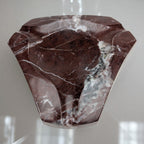Modern stone cigar holder with polished faceted edges